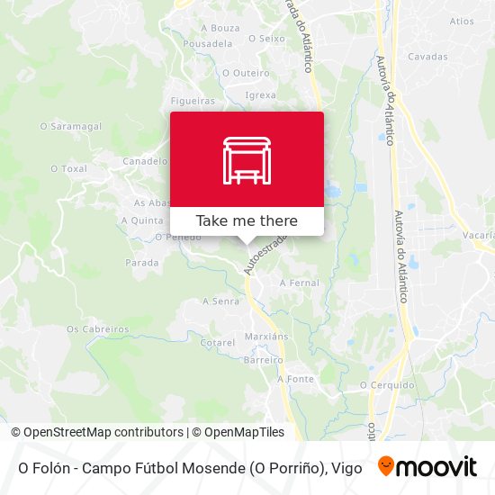 mapa O Folón - Campo Fútbol Mosende (O Porriño)