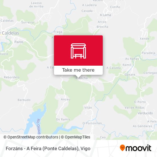 Forzáns - A Feira (Ponte Caldelas) map