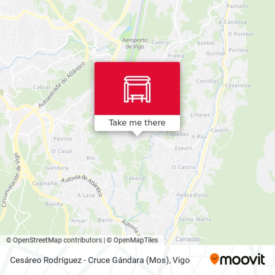 Cesáreo Rodríguez - Cruce Gándara (Mos) map
