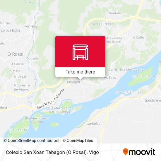 mapa Colexio San Xoan Tabagón (O Rosal)