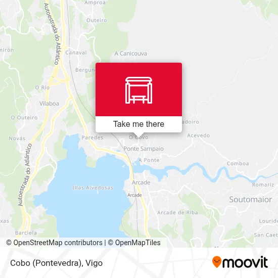 Cobo (Pontevedra) map