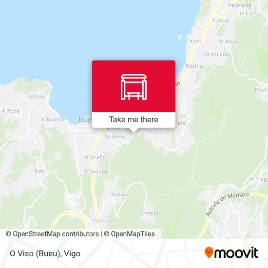 O Viso (Bueu) map
