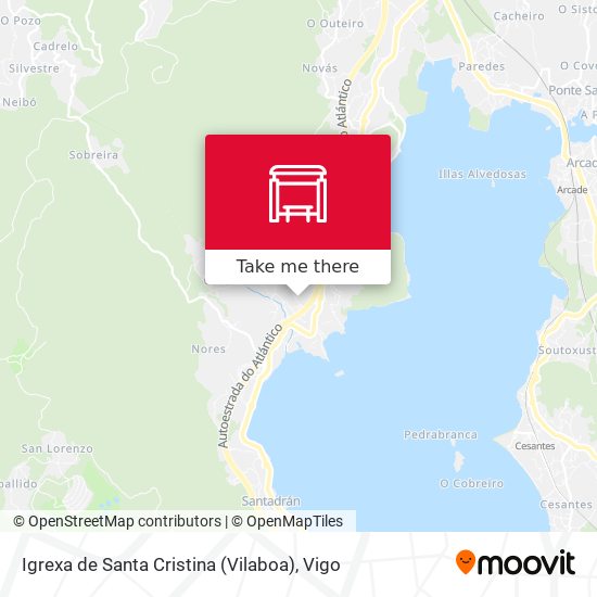 Igrexa de Santa Cristina (Vilaboa) map