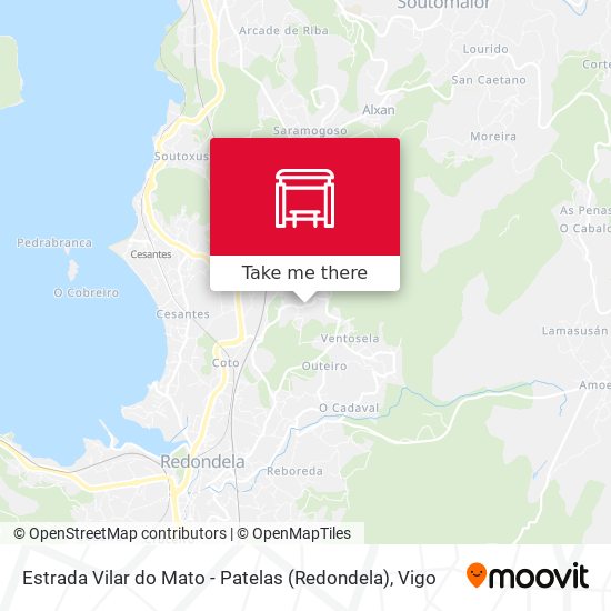 Estrada Vilar do Mato - Patelas (Redondela) map