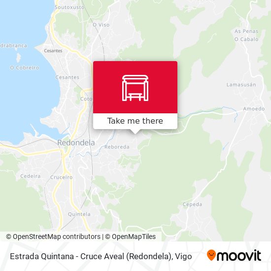 Estrada Quintana - Cruce Aveal (Redondela) map