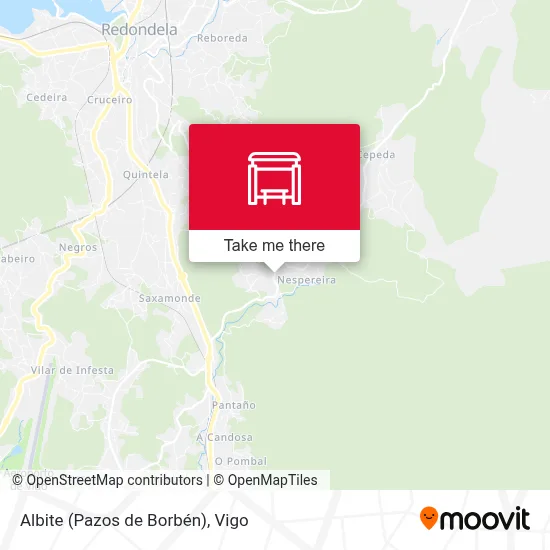 Albite (Pazos de Borbén) map