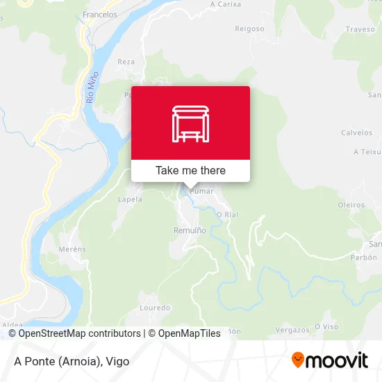 A Ponte (Arnoia) map