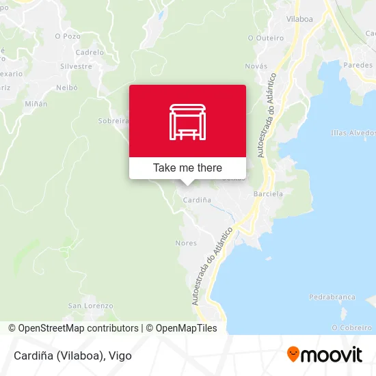 Cardiña (Vilaboa) map
