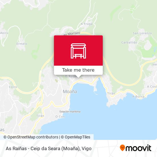 As Raíñas - Ceip da Seara (Moaña) map