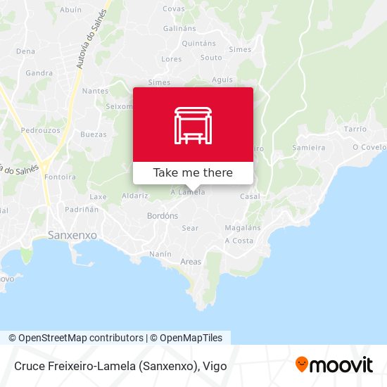 Cruce Freixeiro-Lamela (Sanxenxo) map