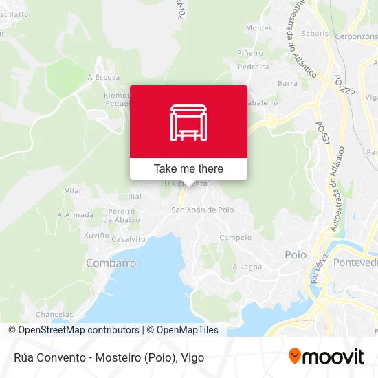 mapa Rúa Convento - Mosteiro (Poio)