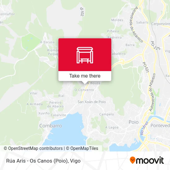 Rúa Aris - Os Canos (Poio) map