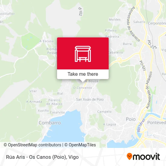 Rúa Aris - Os Canos (Poio) map