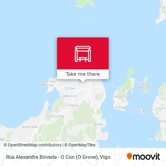 Rúa Alexandre Bóveda - O Con (O Grove) map