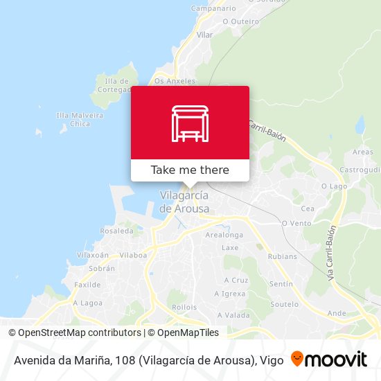 mapa Avenida da Mariña, 108 (Vilagarcía de Arousa)