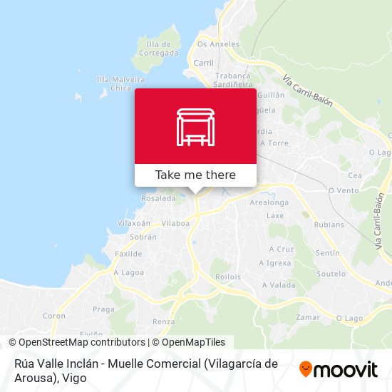 Rúa Valle Inclán - Muelle Comercial (Vilagarcía de Arousa) map