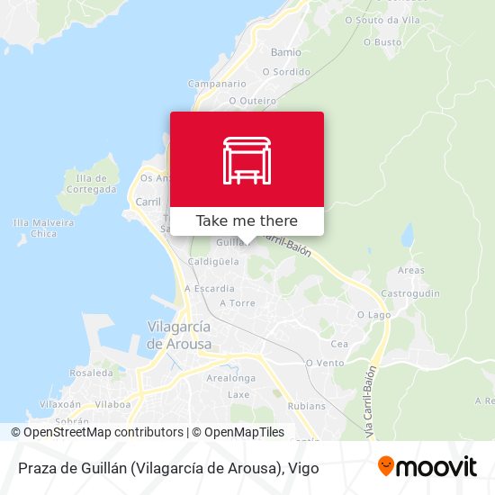 mapa Praza de Guillán (Vilagarcía de Arousa)