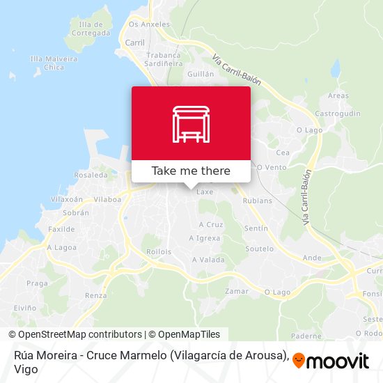 Rúa Moreira - Cruce Marmelo (Vilagarcía de Arousa) map