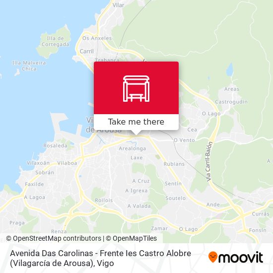 Avenida Das Carolinas - Frente Ies Castro Alobre (Vilagarcía de Arousa) map