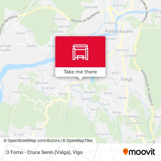 O Forno - Cruce Senín (Valga) map