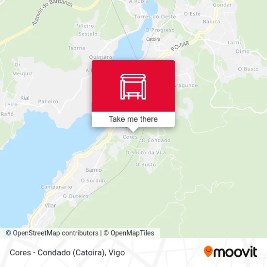 Cores - Condado (Catoira) map