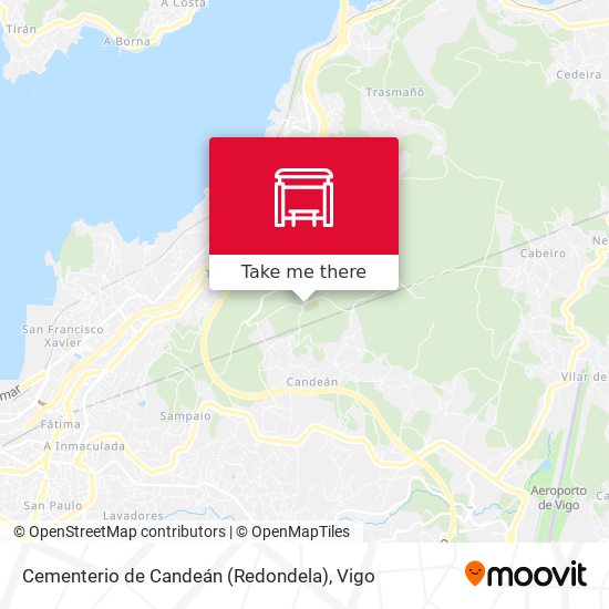 mapa Cementerio de Candeán (Redondela)