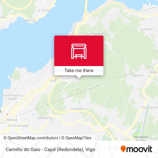mapa Camiño do Gaio - Capd (Redondela)