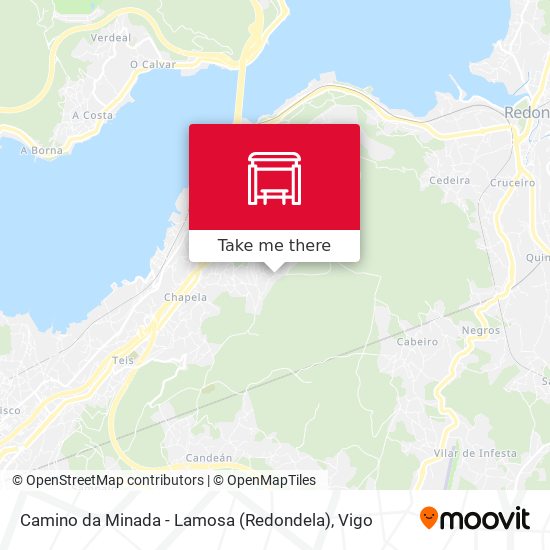 mapa Camino da Minada - Lamosa (Redondela)