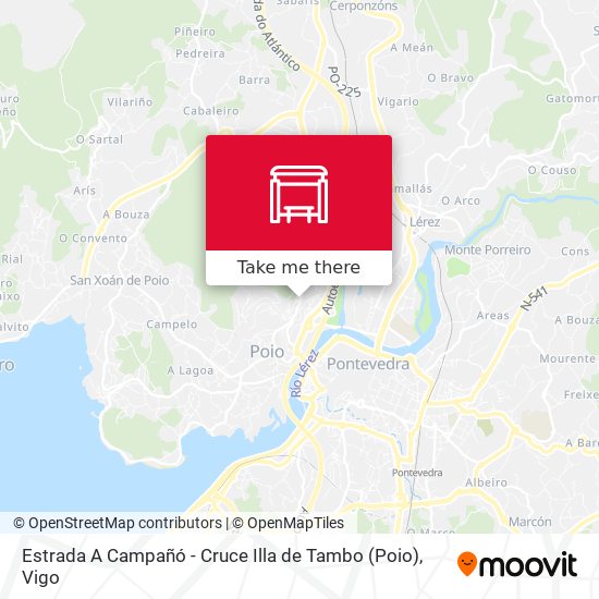 Estrada A Campañó - Cruce Illa de Tambo (Poio) map