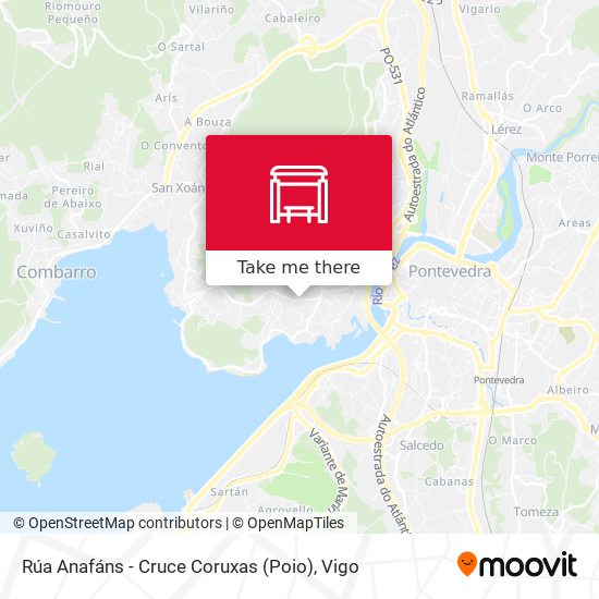 Rúa Anafáns - Cruce Coruxas (Poio) map