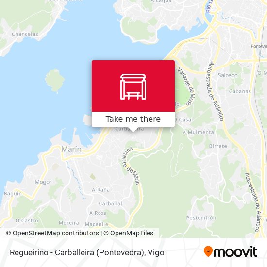 Regueiriño - Carballeira (Pontevedra) map