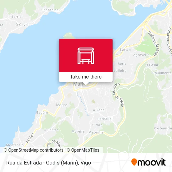 Rúa da Estrada - Gadis (Marín) map