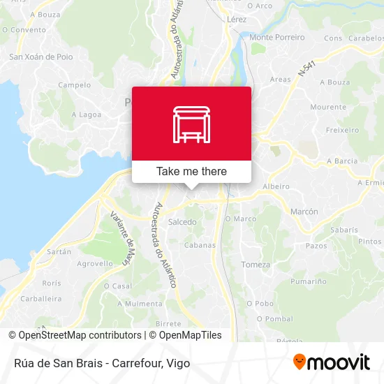 Rúa de San Brais - Carrefour map