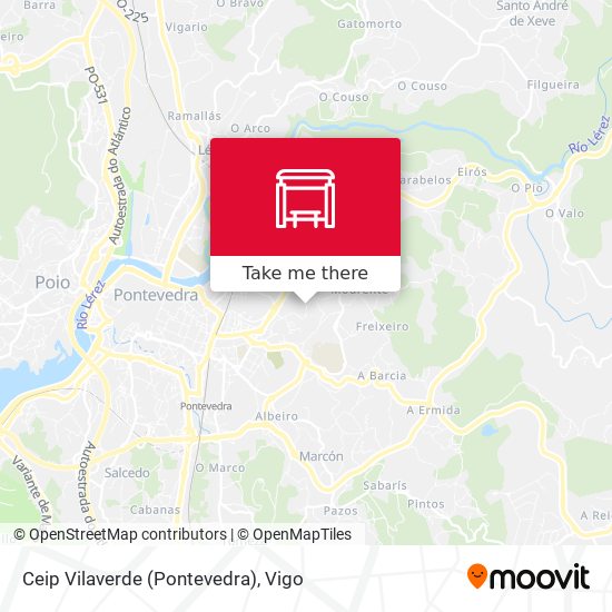 mapa Ceip Vilaverde (Pontevedra)