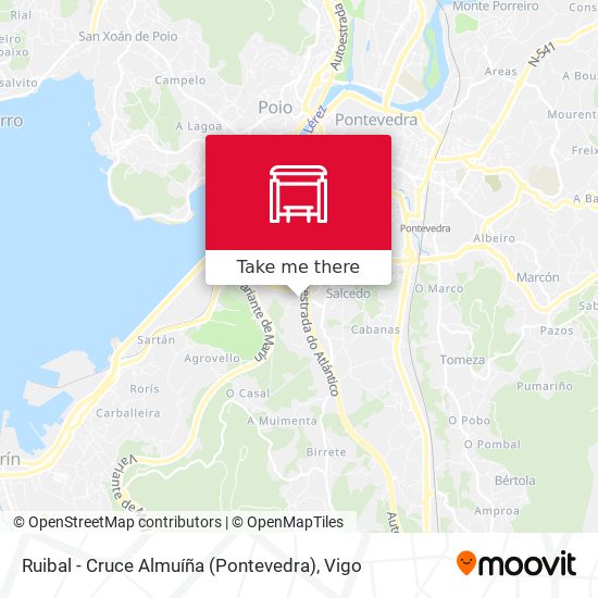 Ruibal - Cruce Almuíña (Pontevedra) map