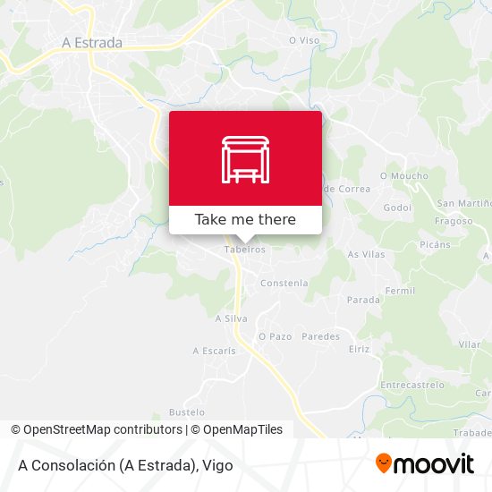 A Consolación (A Estrada) map