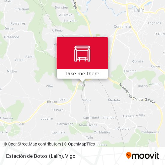 mapa Estación de Botos (Lalín)