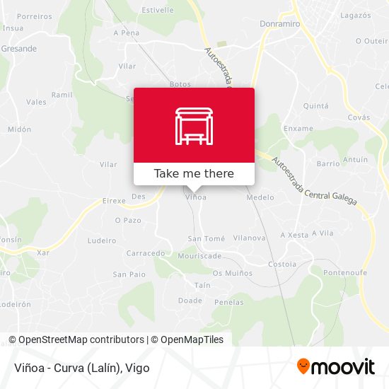 Viñoa - Curva (Lalín) map