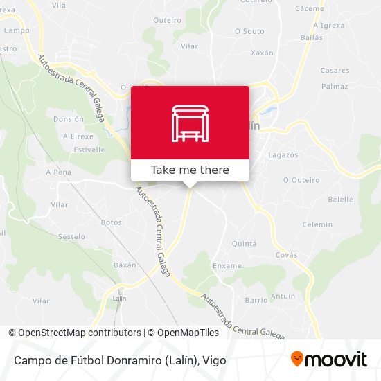 mapa Campo de Fútbol Donramiro (Lalín)