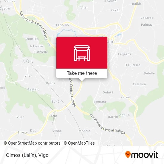 Olmos (Lalín) map