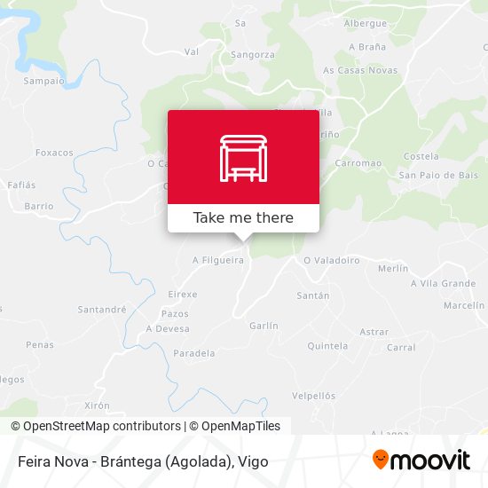 Feira Nova - Brántega (Agolada) map