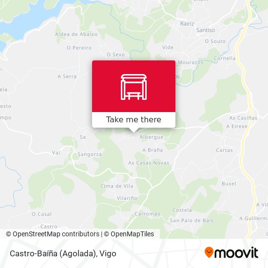 Castro-Baíña (Agolada) map