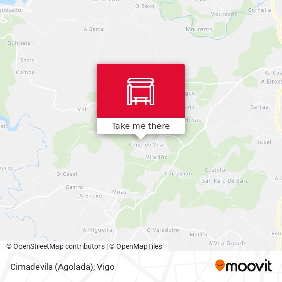 Cimadevila (Agolada) map