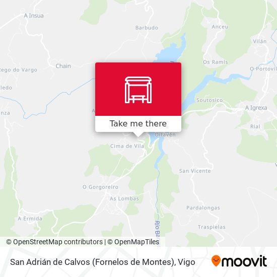 mapa San Adrián de Calvos (Fornelos de Montes)