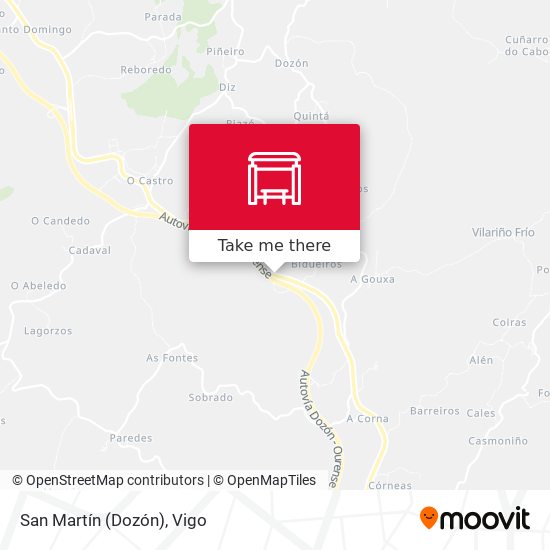 San Martín (Dozón) map