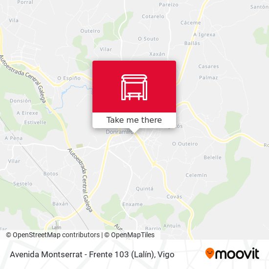 Avenida Montserrat - Frente 103 (Lalín) map