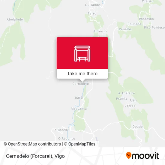 Cernadelo (Forcarei) map