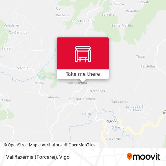 Valiñaxemia (Forcarei) map
