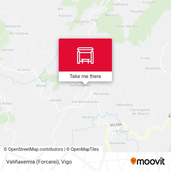 Valiñaxemia (Forcarei) map