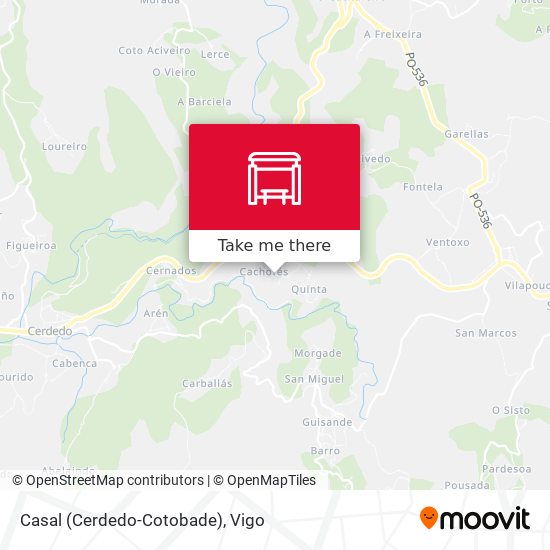 Casal (Cerdedo-Cotobade) map